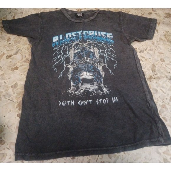 A Lost Cause Graphic Tee Medium Dark Gray & Blue - Picture 1 of 4